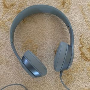 Beats by Dre wired headphones in light blue, barely used!